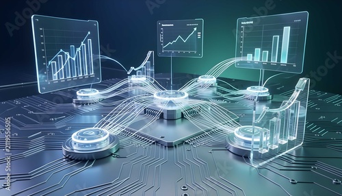 Advanced digital technology ecosystem with AI analytics and transparent data visualization