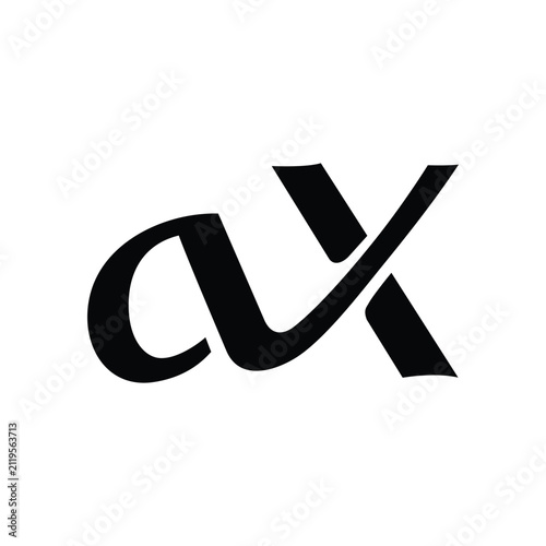 luxury AX letter logo icon design