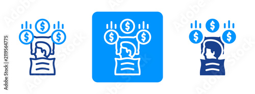 Passive Income Icon In Dual Tone Style