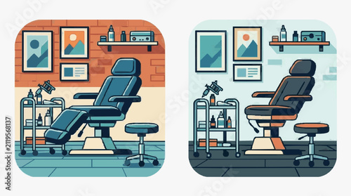 Elegant Salon Chair Setups.