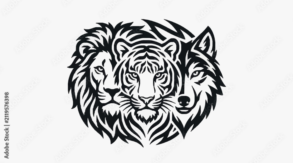Fototapeta premium Majestic Tiger Portrait.