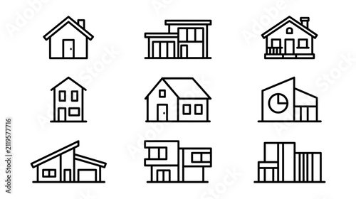 Modern and Traditional House Icons Collection