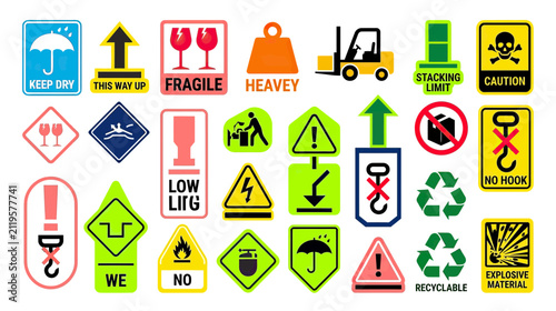 Shipping and Handling Warning Signs Collection