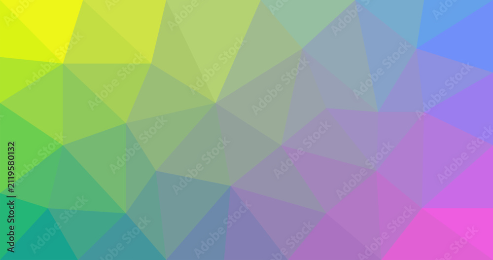 Obraz premium Illustration of green abstract Low polygonal modern Green Pink Blue Texture