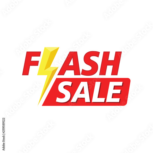 Flash Sale Graphic with Lightning Bolt