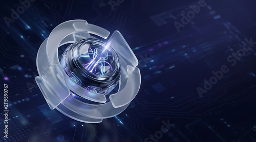 Futuristic Digital Core Orb