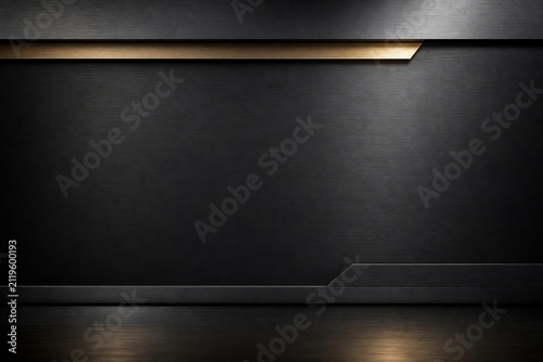 Dark metal corporate backdrop blank branding mockup with copy space