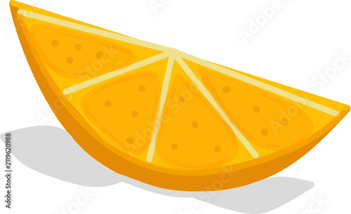 slice of orange isolated on transparent  background