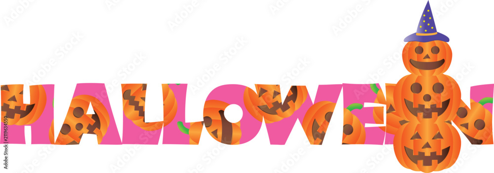Fototapeta premium ハロウィンのタイポグラフィ 