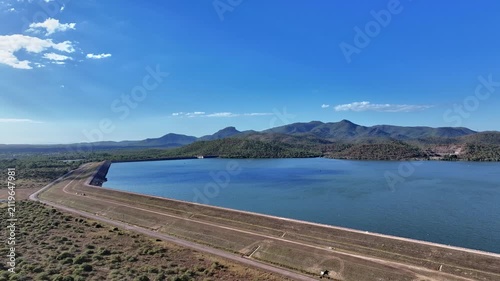 Spectacular aerial footage of Ross River Dam Townsville Queensland Australia