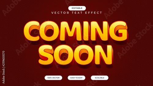 Coming soon editable text effect