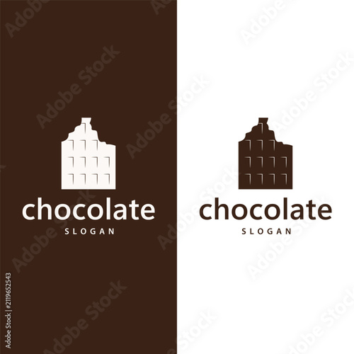 Simple modern style chocolate bite design template