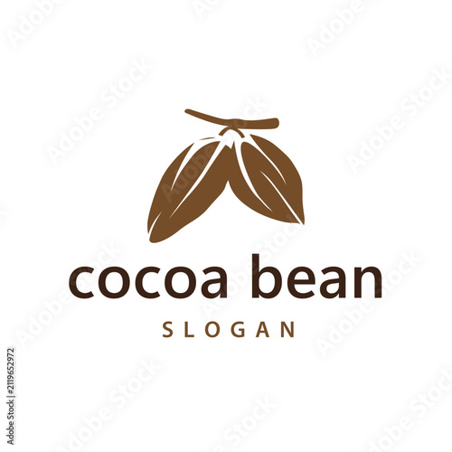 Premium Cocoa Farming Emblem Design Abstract Illustration