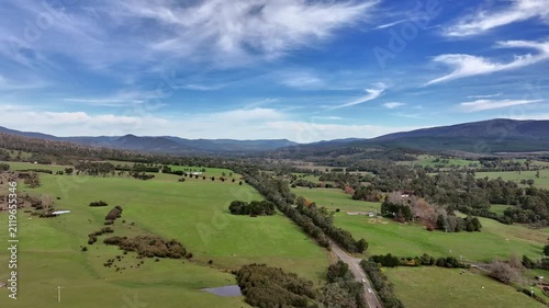 Spectacular aerial footage of Taggerty Victoria Australia