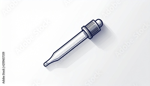Isolated medical dropper on white background.