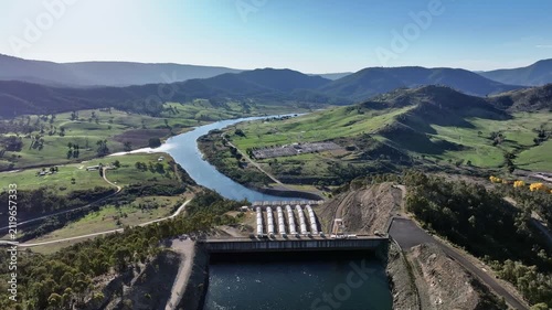 Spectacular aerial footage of Talbingo Dam NSW Australia