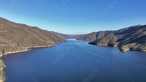 Spectacular aerial footage of Talbingo Dam NSW Australia