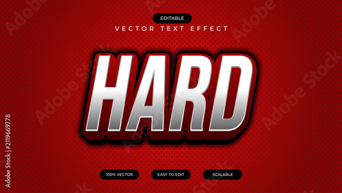 Hard editable glossy text effect
