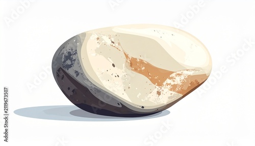 Smooth polished agate stone with natural patterns.