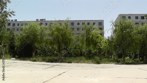 Block Buildings in Gansu Province China in 2012