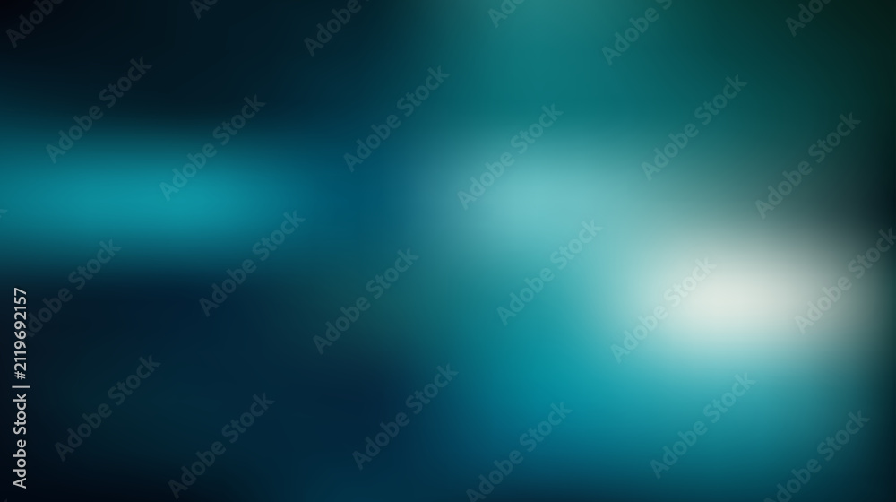 Fototapeta premium Blurred abstract background, with gradient shades, of teal, cyan, and white