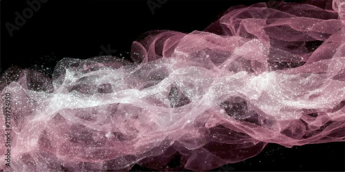 Cuadro en lienzo Ethereal Nebula Swirl a mesmerizing cosmic phenomenon, this abstract visualization depicts a swirling nebula of soft pink and white hues, interspersed with sparkling particles