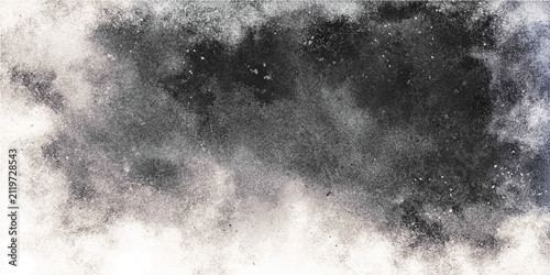 Cuadro en lienzo Abstract watercolor wash with muted tones, hints of speckles, and textured brushstrokes creating a contemplative and artistic background