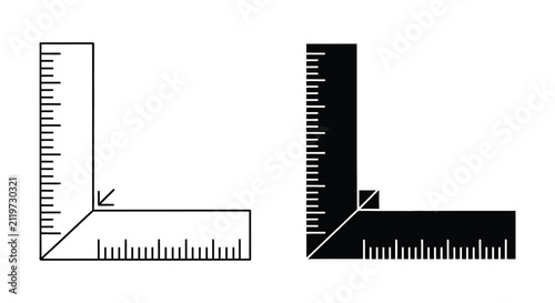 Obraz na płótnie Ruler measuring angles with degree markings