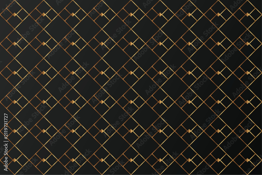 Fototapeta premium Luxury Geometric Gold Pattern Vector - Seamless Line Background Design