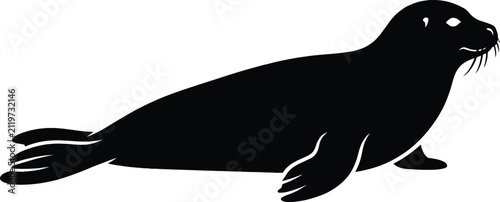 Seal Silhouette Vector Illustration
Marine Mammal Logo
