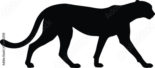 Black Panther Silhouette Vector Illustration
Wild Big Cat Logo | SVG Clipart | Black Animal Design