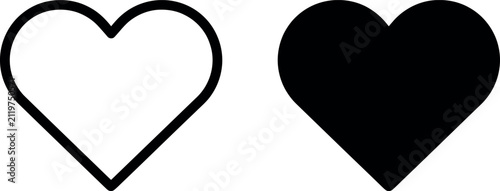 Creative Caring Hands And Heart Symbols In Minimal Outline Style