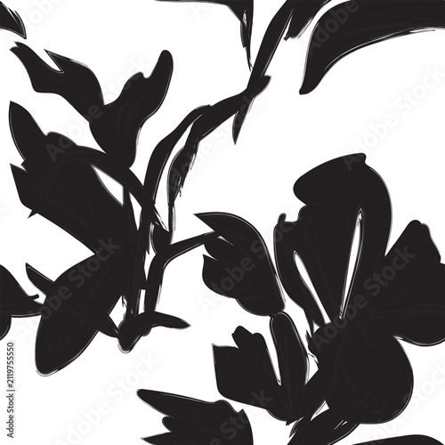 Abstract Floral seamless pattern design for fashion and home textiles, graphics and backgrounds
