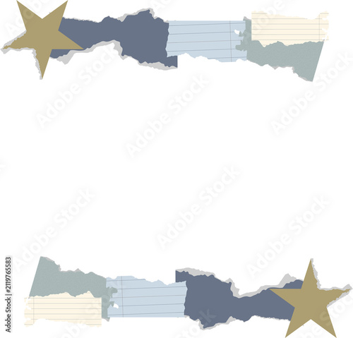 scrapbook torn paper note frame