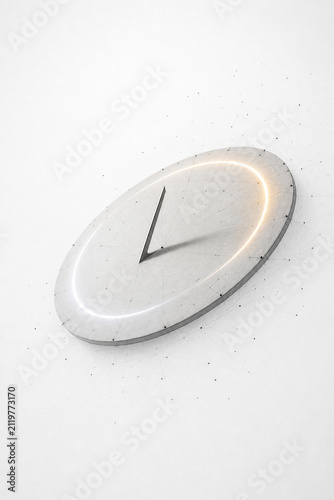 Принти на полотні Minimal Sundial Surrounded by Two Glowing Light Arcs