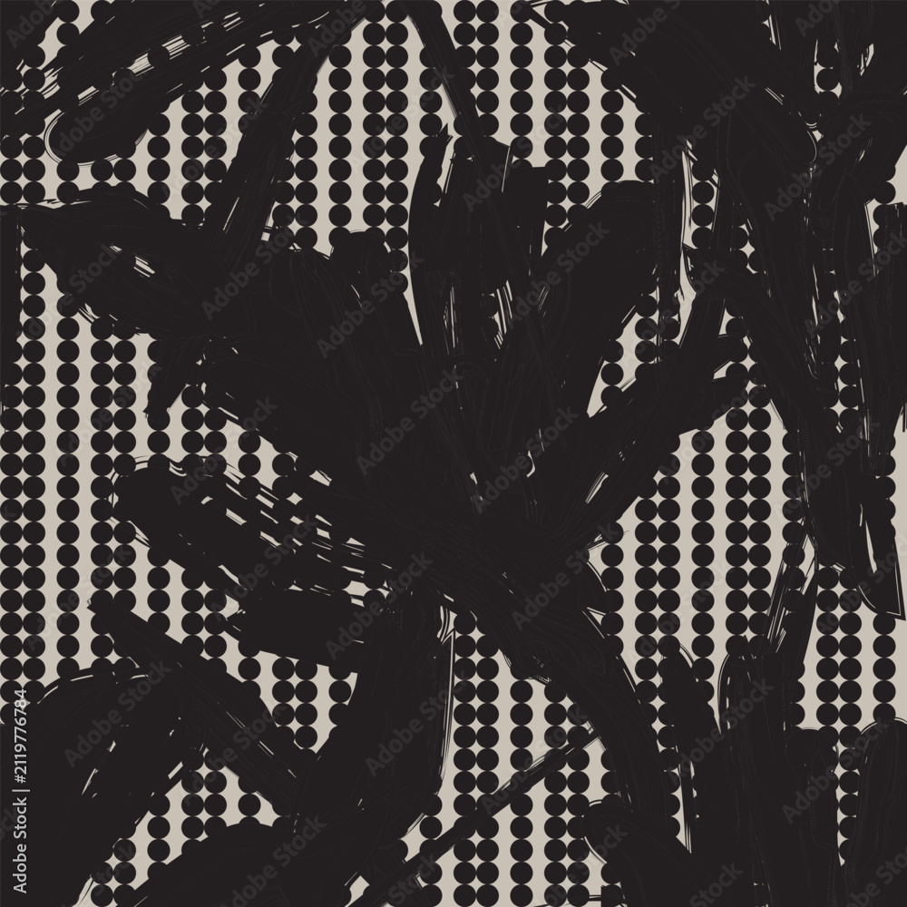 Fototapeta premium Abstract Striped Floral seamless pattern design for fashion and home textiles, graphics and backgrounds