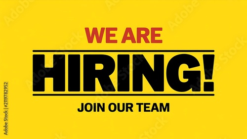 We are hiring join our team sign