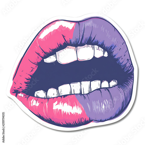 vector illustration of a lips