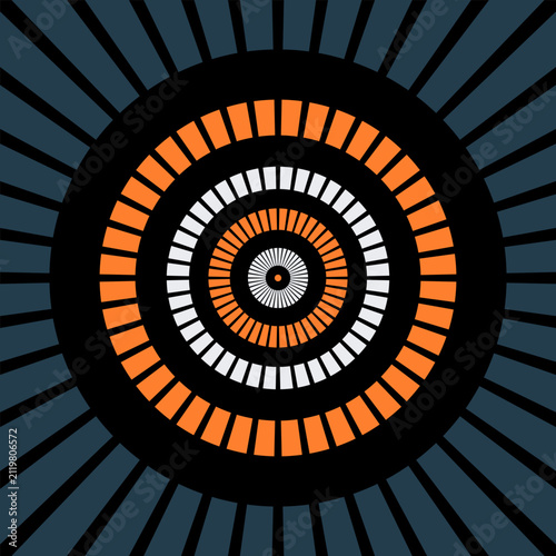 Colorful Radial Sunburst Circle Pattern Design