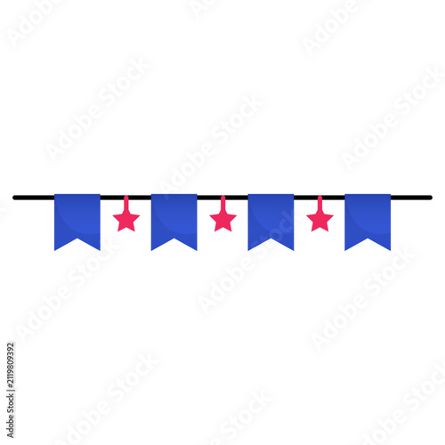 Colorful Birthday Party Celebration Elements Illustration Set