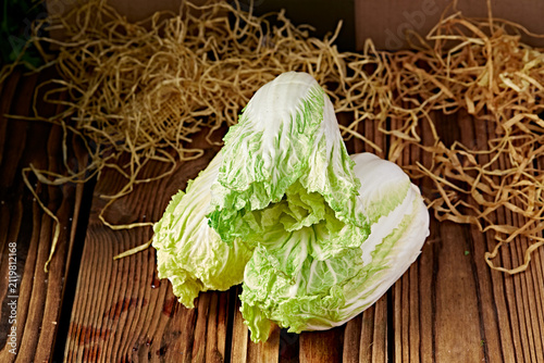 Canvastavla Freshly picked organic baby bok choy
