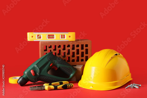 Hardhat with construction t...