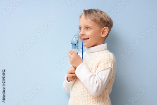 Cute little boy with nebuli...