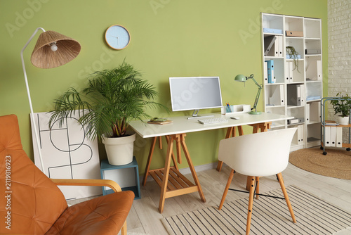 Interior of stylish home of...