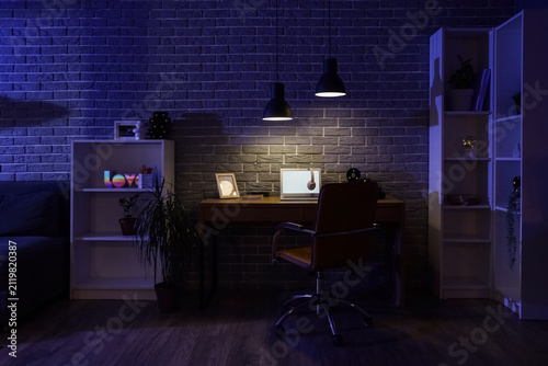 Interior of dark programmer...