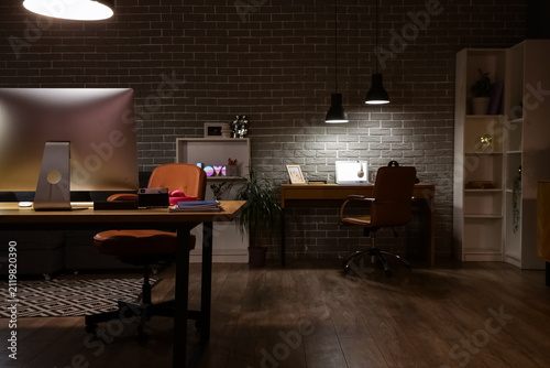 Interior of dark programmer...