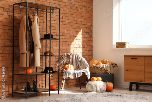 Interior of hallway with au...