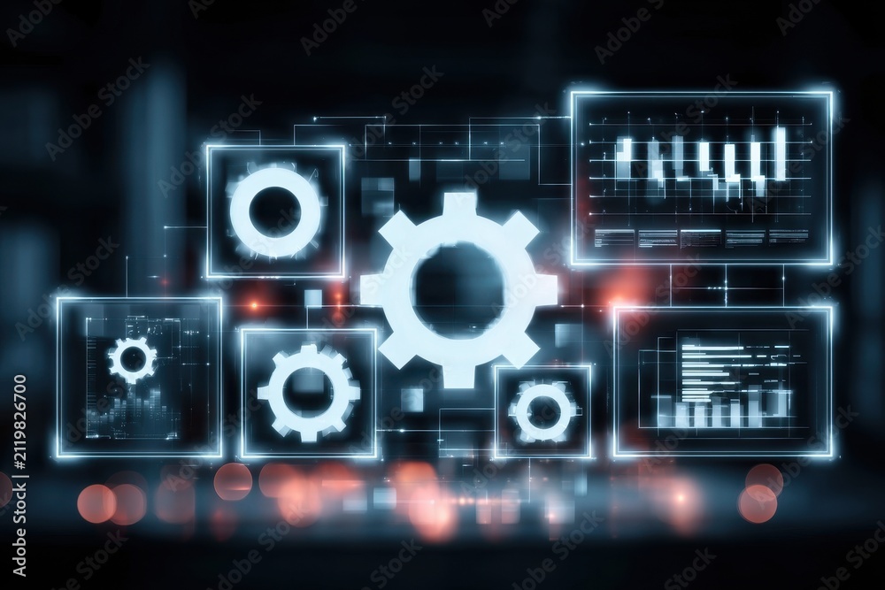 Fototapeta premium safety powers efficient operation product opportunity selection and house for insight dashboards and workflow