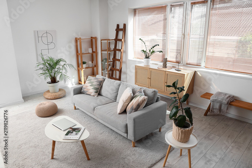 Interior of light living ro...