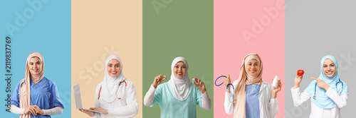 Diverse group of five smili...